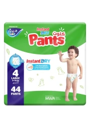 Fine Instant Dry Baby Diapers Pants Large Size 4 9-15kg 44 Pants