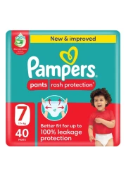 Pampers Rash Protection Pants Size 7 17kg+ Jumbo Pack 40 Pants