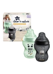Tommee Tippee Closer To Nature Decorated Baby Feeding Bottle TT422521 260ml 2 PCS