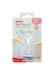 Pigeon SofTouch Wide Neck Bottle Y-Cut Nipples Medium 2 PCS