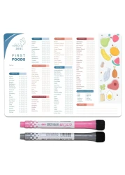 Nibble and Rest Baby's First Foods Tracker Fridge Magnet, Dry Erase Activity Poster, Daily Food Log, 101 Before One, Baby Food Chart/Checklist 25x35cm