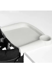 Fast Baby Dining Tray Compatible with Inglesina Fast Table Chair and for Chicco Fastlock Hook-on Chair-Soft Silicone Material Durable and Easy to Clean (Off -White)