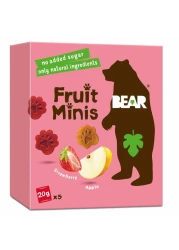 Bear Dino Paws Strawberry And Apple Pure Fruit Snacks 20g Pack of 5
