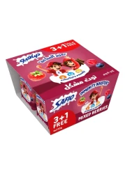 صافيو زبادي معزز للمناعة بنكهة توت المشكل 110 غرام حزمة من 4