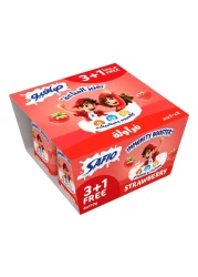 صافيو زبادي معزز للمناعة بنكهة الفراولة 110 غرام حزمة من 4