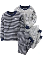 Carter's Baby Boys' 4 Piece PJ Set - Safari - 6 Months