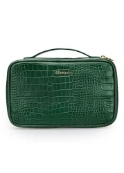 Alameda Jewelry Organizer Case - Crocodile Green