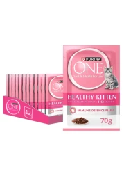 Purina One Healthy with Chicken in Gravy Kitten Wet Food, 85g Pack of 12