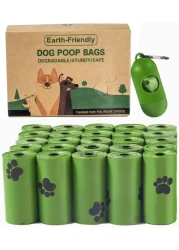 Dog Poop Bags Pet Supplies for Dogs 20 Rolls, 300pcs, including 1 Green Adjustable Dispenser. Extra Thick and Strong, 100% Leak Proof, Biodegradable Waste Bag