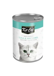 Kit Cat Wild Caught Tuna with Mackerel Canned Cat Food 400g