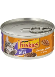 Purina Friskies Cat Wet Food Meaty Bits Chicken Dinner 5.5oz - Pack of 12