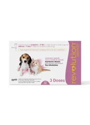 Zoites Revolution The Complete Flea, Tick, and Heartworm Prevention for Puppies &amp; Kittens up to 5 lbs (up to 2.5 kg) - Mauve 3 Doses