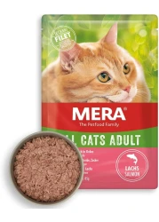 MERA All Cats Adult Wet Food &ndash; Grain-Free,Tasty &amp; Sustainable, with No Artificial Additives (12x85g, Salmon)
