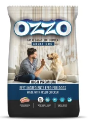 OZZO High Premium Adult Dog Dry Food &ndash; Fresh Chicken, Balanced Diet, Omega-Rich, Free from Corn &amp; Wheat 4 Kg