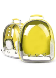 Generic Nyganmelloz Pet Carrier Backpack, Cats And Puppies Cat Breathable Bag Pet Portable Carrier Bag Outdoor Travel Backpack For Cat And Dog Transparent Space (Yellow)