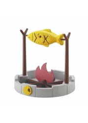 PetPals 11" H Cat Treat-Dispensing,Cat Dry Food Dispenser, Cat Slow Feeding Snack Bowl, Grilled Fish Cat Toy