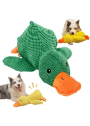 Mellow Dog Calming Duck, The Mellow Dog Duck, Calming Duck Dog Toy, The Mellow Dog Calming Pillow, The Mellow Dog Calming Duck Dog Toy, Dog Duck Toy with Quacking Sound For Indoor Dog (green-1)