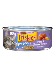 Purina Friskies Savoury Shreds Turkey and Cheese Flavour Wet Food for Cat, 156g
