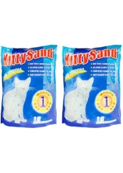 Kitty Sand Crystal Cat Litter 3.8L Plain - Pack of 2