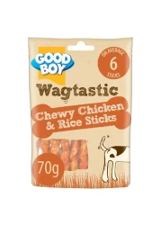 Good Boy Wagtastic Chewy Chicken and Rice Sticks 70g