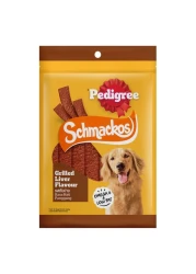 Pedigree Schmackos Grilled Liver Flavour Jerky Treats for Dog, 70g