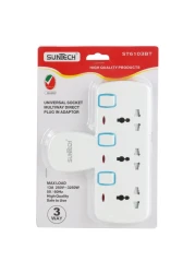 SunTech 3-Way Universal Socket Plug-in Adaptor