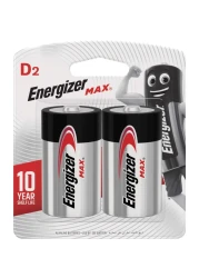 Energizer Max D Alkaline Batteries (E95) - Pack of 2