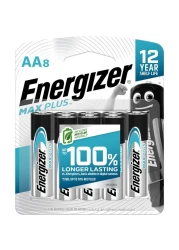 Energizer Max Plus AA Alkaline Batteries Pack of 8
