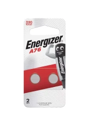 Energizer A76/LR44 Alkaline Batteries 1.5V Pack of 2
