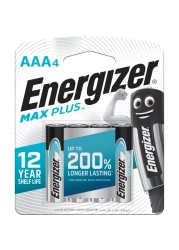 Energizer Max Plus AAA Alkaline Batteries - Pack of 4