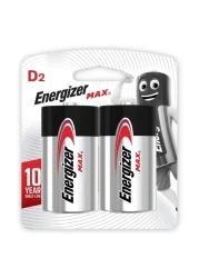 Energizer MAX D Alkaline Battery (Pack of 2 1.5V)