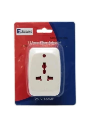 Sirocco 3-Way Adaptor 13Amp 936L White