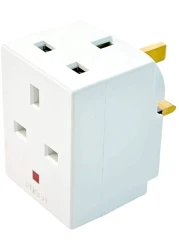 Generic 3 Way Socket Multi Plug Fused Adapter Uk Mains 13 Amp 240V Ac 3 Socket