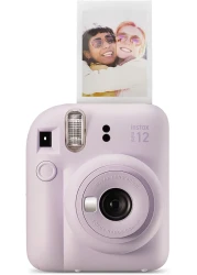 Fujifilm Instax Mini 12 Instant Film Camera, Auto Exposure With Built-In Selfie Lens, Lilac Purple