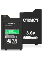 XYIRMCYF 2PCS PSP 1000 Battery (2024 New Upgrade), 6500mAh New 0 Cycle High Capacity Battery for Sony PSP 1000 PSP-110 PSP-280 Console