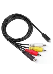 ANTOBLE 5ft AV A/V Audio Video RCA S-Video Cable Cord for Sony Camcorder Handycam DCR-HC28/e DCR-SX85/v/e/l SX85/b/r and More Models with 10 Pin Output Connector