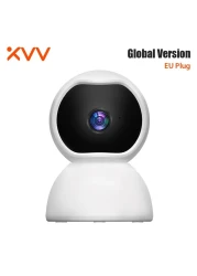 Generic-White EU Plug Global Version Home Security Camera MVT3820S-Q12 IP Camera 1080P Indoor Security Wi-Fi Camera Dome Surveillance System w/Night Vision Motion Detection 2-Way Audio Cloud Storage