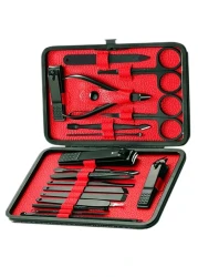 Generic - 18-Piece Grooming Kit With Travel Case Multicolour