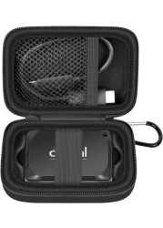 Carrying Case Compatible with Crucial X10/ X9 Pro 4TB/ 2TB/ 1TB Portable SSD, External Solid State Drive Hard Storage Holder Bag Fits for USB-C Cable (Box Only)