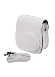 Generic-Portable Instant Camera Case Bag Holder PU Leather with Shoulder Strap Compatible with Fuji Instax Mini 11