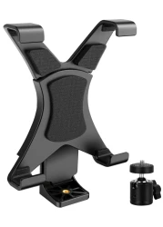 6amLifestyle iPad Tripod Mount Adapter with 360&Acirc;&deg; Rotatable Ball Head, iPad Holder for Tripod, Fits 5&acirc;&euro; to 7.9&acirc;&euro; Tablets for Video Recording, Compatible with iPad Mini, Air, Pro 9.7/10.5/11