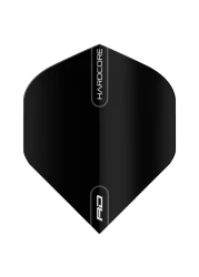 RED DRAGON Hardcore Black Extra Thick Standard Dart Flights 5 Sets Per Pack 15 Dart Flights in Total
