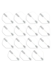 RED DRAGON Hardcore White Extra Thick Standard Dart Flights - 5 Sets Per Pack (15 Dart Flights in Total)