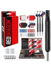 RED DRAGON Ultimate 50 Piece Darts Set - Includes 20 Gram Steel Darts, Hardcore Flights, Shafts (Stems) and Accessories