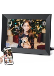 YunQiDeer Frameo 101 Inch WiFi Digital Picture Frame with 1280 800P IPS Touch Screen HD DisplyBuiltin 16GB StorageVideo Clips and Slide ShowSend Photos Instantly from Anywhere with via Free APP
