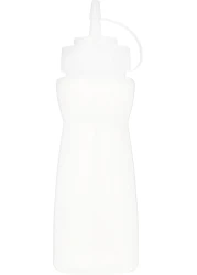 FITTO 16 Oz Ketchup Bottle with Cap - Plastic Squeeze Bottle for Ketchup, Mustard, Dressings, and Sauces, BPA-Free Food Safe Design, Ideal for Indoor and Outdoor Use, Easy to Clean and Recyclable