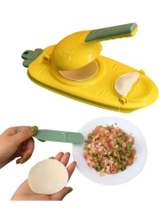 Fitto 2-in-1 Dumpling Maker - Easy DIY Dumpling &amp; Ravioli Maker with Press Mould and Stuffing Spoon, Quick &amp; Simple Dumpling Press Tool for Homemade Dumplings, Empanadas, Ravioli, Pastries &amp; More