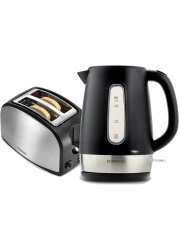 KENWOOD Bundle Breakfast Set With 1.7L Electric Kettle And 2 Slice Bread Toaster Mpm02.000Bk Black/Silver