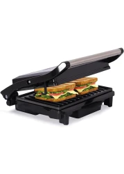 AFRA 2 Slice Non-Stick Grill-Sandwich &amp; Panini Maker, 750 Watts With Oil Tray, Stainless Steel, AF-7520PMSS, 2 Year Warranty