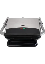 Nobel Portable Grill And Panini Maker Contact Grill 2000W Fixed Temperature Control Barbeque Grill Plate Ready Light Power Indicator NCG100 Silver With 1 Year Warranty